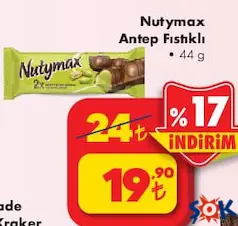 ŞÖLEN NUTYMAX ANTEP FISTIKLI ÇİKOLATALI GOFRET 44 G